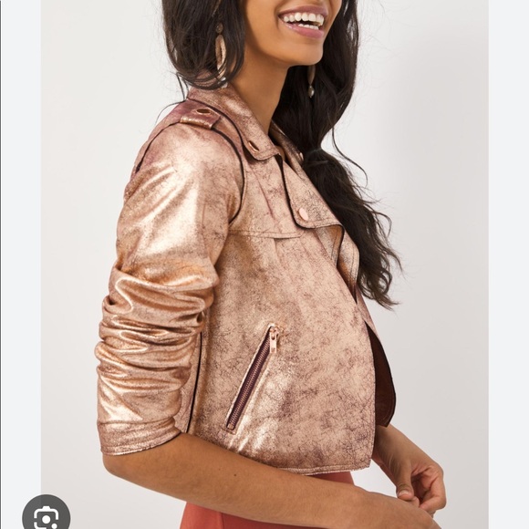 Anthropologie Bronze Rose Gold Jacket - Picture 1 of 6